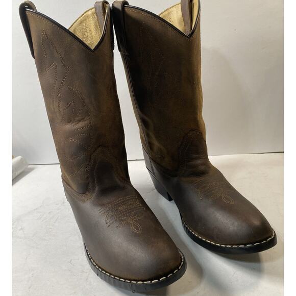 Masterson Boot Co Women's Western Cowboy Boots Sz 6 Brown Leather RB2000Y - Picture 2 of 8